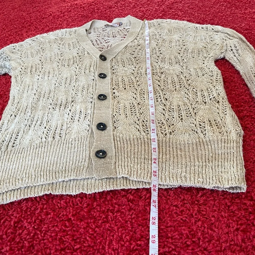 NEW Vivienne Westwood SS16 KNIT CARDIGAN BEIGE S/M 100% SILK - Picture 7 of 14